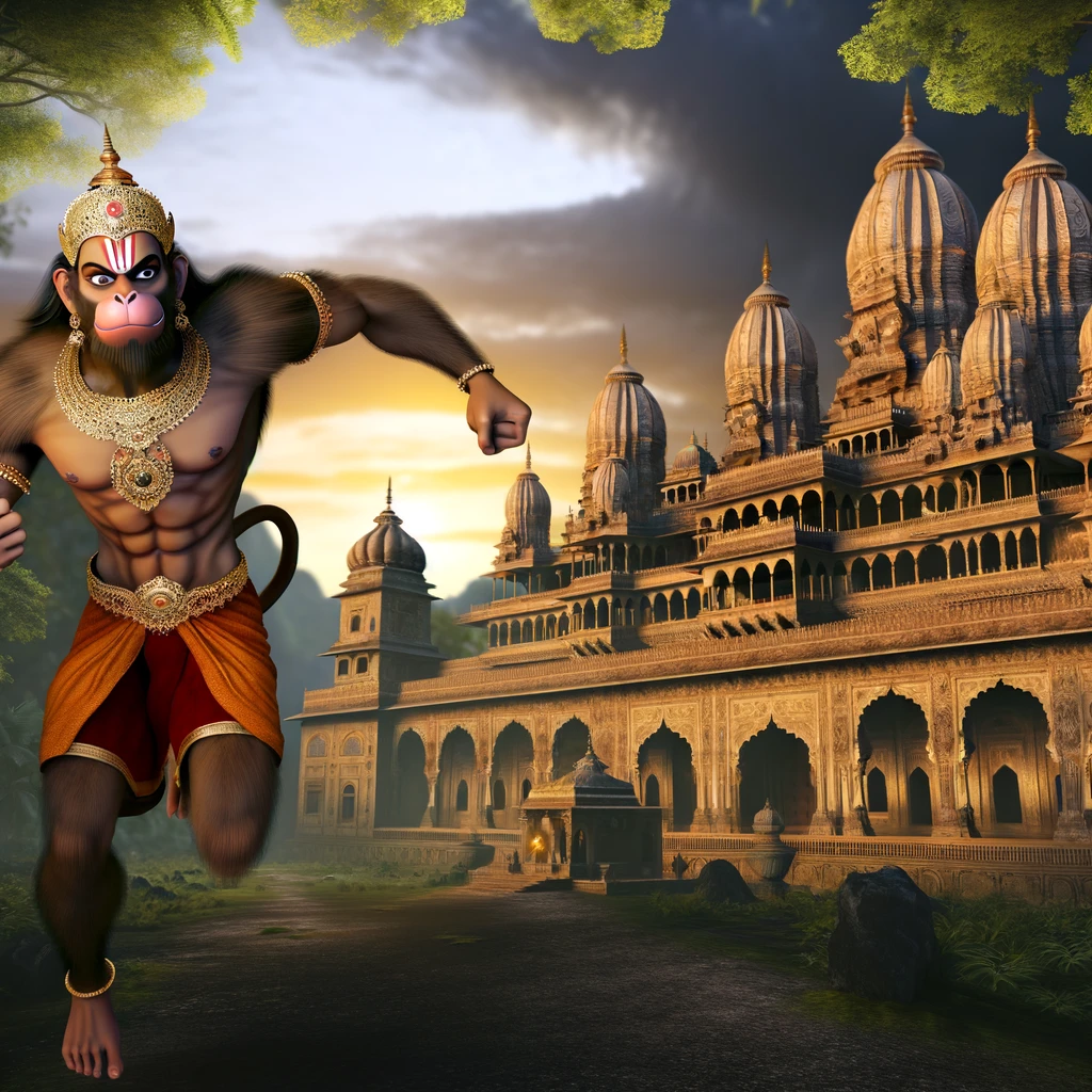 Hanuman Reaches the Royal Palace